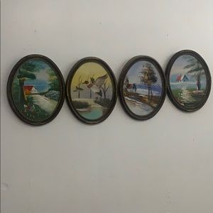 Painting On Wood 🪵 Set Of 4 For OnLy 1 Price